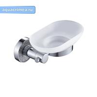 Мыльница стеклянная с креплением к стене, крепление с алмазной крошкой